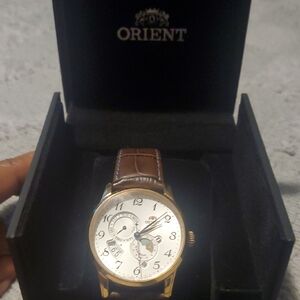 Orient Men's Gold and Brown Watch
